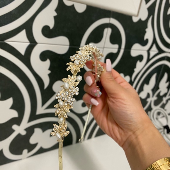 Crystal & pearl headband - Picture 5 of 5